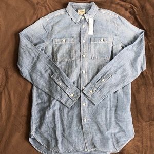 J Crew women’s tall/small chambray boyshirt